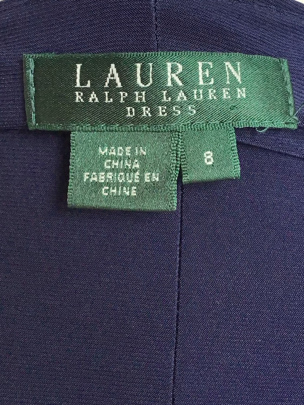 Lauren Ralph Lauren Blue Twist Front Dress - Picture 5 of 5